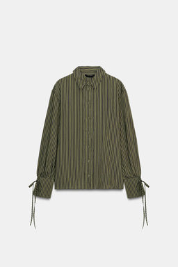 STRIPED SHIRT WITH BOWS - Zara фото 8
