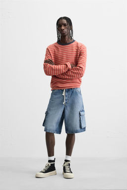 DENIM CARGO BERMUDA SHORTS - Zara фото 21