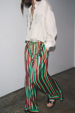 STRIPED PYJAMA TROUSERS ZW COLLECTION - Zara фото 7