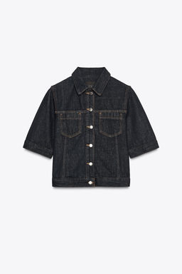 DENIM JACKET WITH POCKETS ZW COLLECTION - Zara фото 5