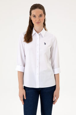 Kad_n Beyaz Uzun Kollu Basic G_mlek Sepette S_rpriz _ndirim - U.s. polo assn фото 3