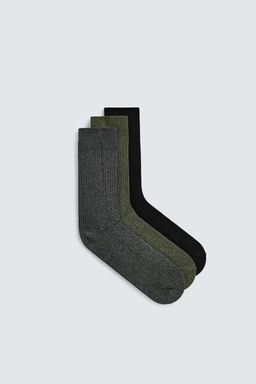 3-PACK OF MEDIUM WEIGHT RIB SOCKS - Zara фото 4