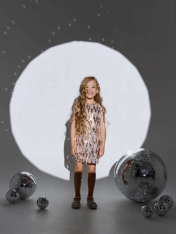 Платье с пайетками "Розовое золото"