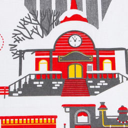 Набор новогодних кухонных полотенец Доляна Волшебство 35?60 см-4 штуки, 100% хлопок