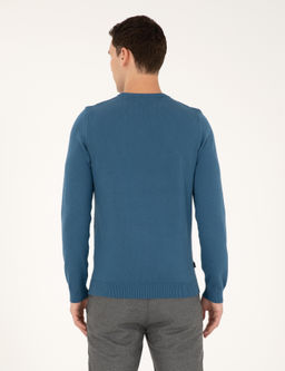 Kobalt Slim Fit Bisiklet Yaka Basic Triko Kazak - Pierre cardin фото 5