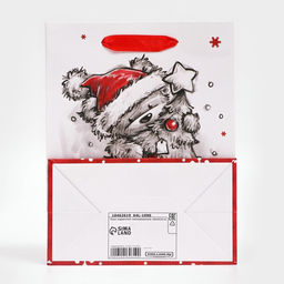 Цена за 2 шт. Пакет подарочный новогодний ламинированный Обнимашки,18?23?10 см