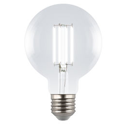 LED-G95-5W/4000K/E27/CL GLY01TR Лампа светодиодная. Форма "шар", прозрачная. Серия Яркая A++. Белый свет (4000K). Картон. ТМ Uniel