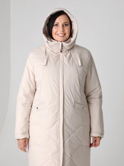 24418 Пальто серо-голубой - Dizzyway фото 9