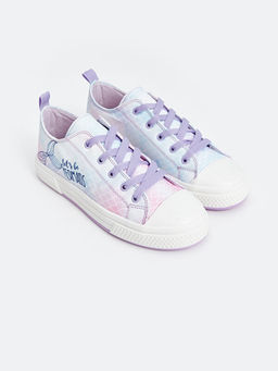 Bask?l? Ba?c?kl? K?z ?ocuk Spor Ayakkab?