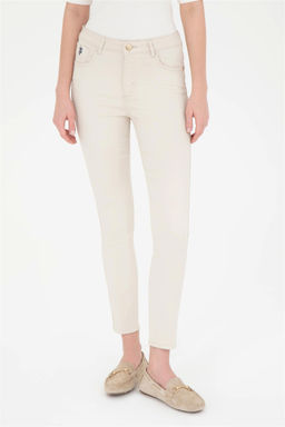 Женские бежевые брюки из плотной ткани - U.s. polo assn фото 2