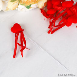 Декоративное украшение Сердце набор 12 шт 21 см топпер / DYS-21 /уп 100/300/