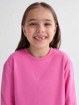 Bisiklet Yaka K?z ?ocuk Ti??rt