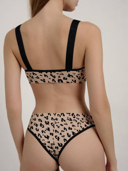 CONTE COTTON LOVE LBE 2530 Бюстье женское beige-black leo - Conte elegant фото 4