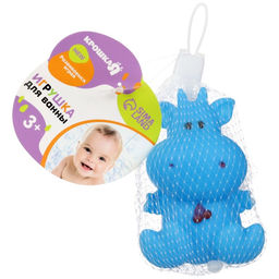 Резиновая игрушка для ванны Крошка Я «Коровка», 8.5 см, с пищалкой