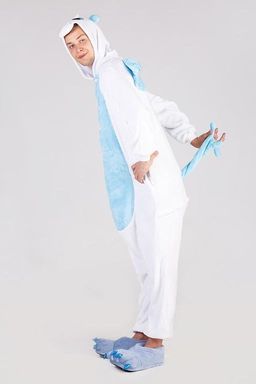 Пижама кигуруми голубой Единорог с крыльями