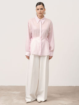 Блуза из хлопка 5011821 розовая