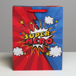 Пакет крафтовый вертикальный Супер герой, L 31 х 40 х 11,5 см - Дарите счастье фото 6