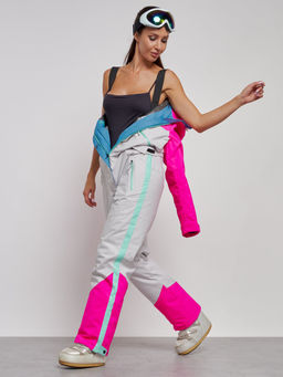 Горнолыжный комбинезон женский зимний розового цвета 2326R - Mtforce фото 2