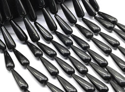 Бусины из агата черног капля 10*30мм, 40см, 13 бусин Радуга камня