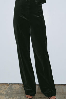 VELVET FLARE TROUSERS ZW COLLECTION