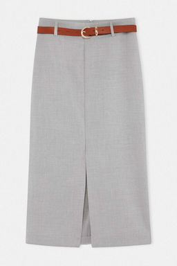 Gri Y_rmat_l_ Midi Kalem Etek TWOSS26ET00252 - Trendyolmilla фото 4