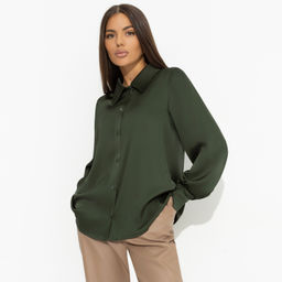 Рубашка струящаяся Цветущее очарование (green)