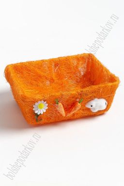 Пасхальный декор "Корзинка" 20*16 см (SF-5031) оранжевый
