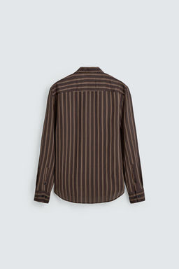 CAMISA FLUIDA RAYAS / Marr?n - Zara фото 8