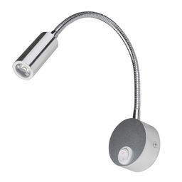 ULT-F21-3W/4000K IP20 SILVER Светильник светодиодный настенный гибкий для интерьерного освещения. 85-265В. Белый свет (4000К). Серебряный. TM Uniel