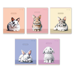 Светоч Т201 Тетрадь ученическая общая, твин лак A5 60 л. на скобе 65 г/кв.м , белизна 100 % 10 шт. клетка 01521 Ушастик