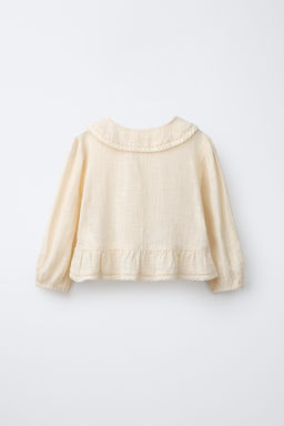 CAMISA PUNTILLA / Crudo - Zara фото 3