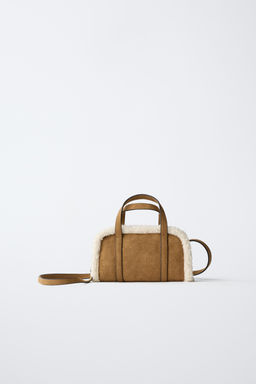 FAUX SHEARLING CROSSBODY BAG - Zara фото 5