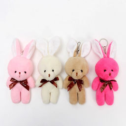 Мягкая игрушка Заяц с бантиком, на подвеске, цвета МИКС - Simaland фото 3