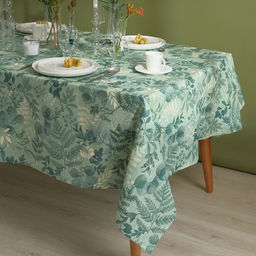Скатерть Доляна Лесная прохлада 146х180 см, 50% хлопок, 50% п/э, рогожка 158 г/м2  фото 2