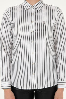 Женская черная рубашка с длинным рукавом Неожиданная скидка в корзине - U.s. polo assn фото 6