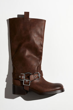 Botas biker a la rodilla