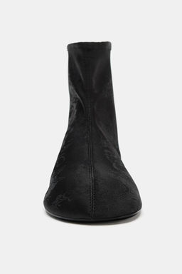 FLAT SATIN-EFFECT ANKLE BOOTS - Zara фото 5