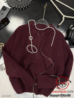 Свитер женский с молнией однотонный - Bruno фото 3