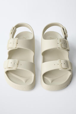 SANDALIA ENGOMADA HEBILLAS / Blanco Crudo - Zara фото 4