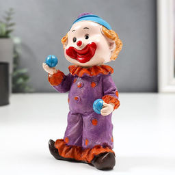 Фигурка полистоун «Клоун в костюме в горох», 15.5×7×5 см, МИКС