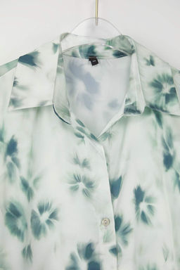 Yesil Floral Desenli Dokumlu Gomlek TWOAW26GO00087 - Trendyolmilla фото 6