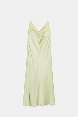 VESTIDO LENCERO SATINADO ZW COLLECTION / Verde agua - Zara фото 7