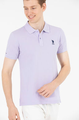 U. S. Polo Assn Мужская сиреневая базовая футболка с воротником-поло - U.s. polo assn фото 15