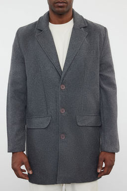 TRENDYOL MAN Antrasit Erkek K?sl?k Yun Kar?s?ml? Kase K?sl?k Kaban TMNAW25KB00000 - Trendyolmilla фото 4