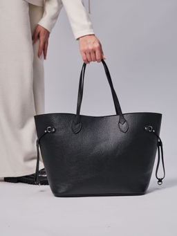 Сумка кожаная шоппер Deboro 30890 черная