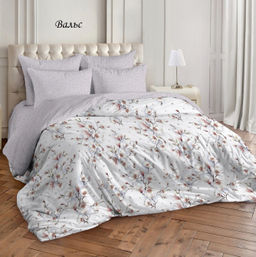 Комплект постельного белья Вальс, поплин евро