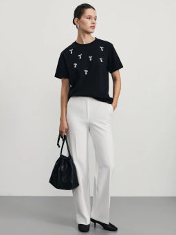 Футболка с бантиками из бусин / Zarina фото 2