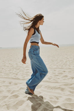 Z1975 REGULAR FIT HIGH-WAIST LONG LENGTH JEANS - Zara фото 38