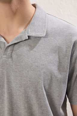 TRENDYOL MAN Ekru Regular/Normal Kesim Dokulu Basic Polo Yaka T-shirt TMNSS25PO00000 - Trendyolmilla фото 3