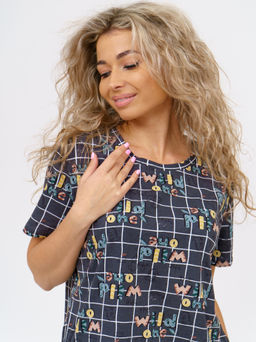 858 Туника "Клетка/фуме"